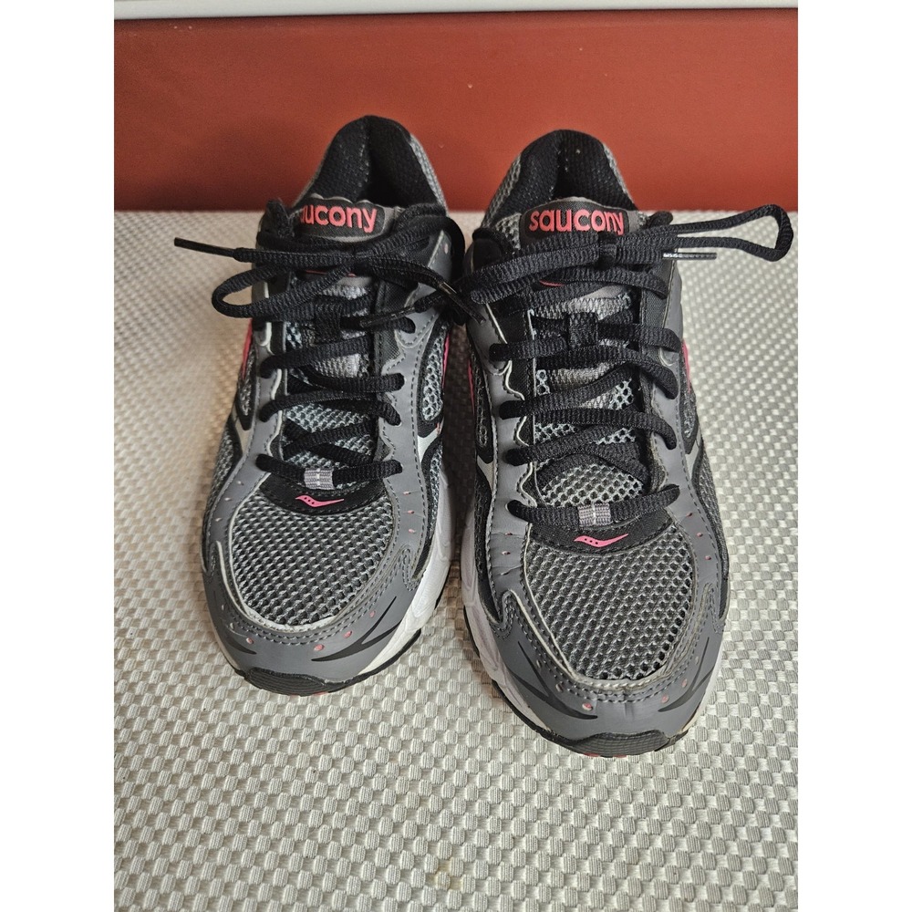 Saucony Cohesion 7 Women's Athletic Sneakers Charcoal Silver Pink 15181-2 Sz 7.5
